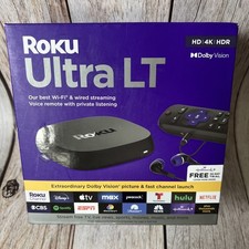Roku Ultra LT 4K Streaming Media Player 4801RW HDR Dolby Vision Ethernet