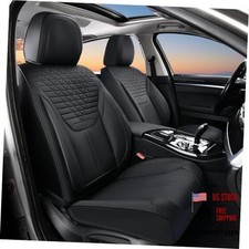 Car Seat Covers for Front Seats, Universal Seat Cushion 2 FrontPair Coal-Black