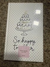 Kate Spade Bride Journal Gold Dot Medium Notebook Wedding 200 Bound Lined Pages