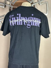 Civil Regime Roses From Concrete Shirt  S Slits Collar Bottom Sleeves Stain Back