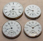 ANTIQUE POCKET WATCH MOVEMENTS~2 HAMPDEN~WALTHAM~ELGIN ~FOR PARTS OR REPAIR~VGC+