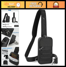 Tactical Anti-Theft Sling Bag, RFID Crossbody Chest Bag for Men  Women, Zipper