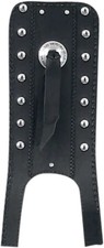 Mustang Black Studded Felt Lined Tank Bib w Concho Harley Cross Bones 08-11