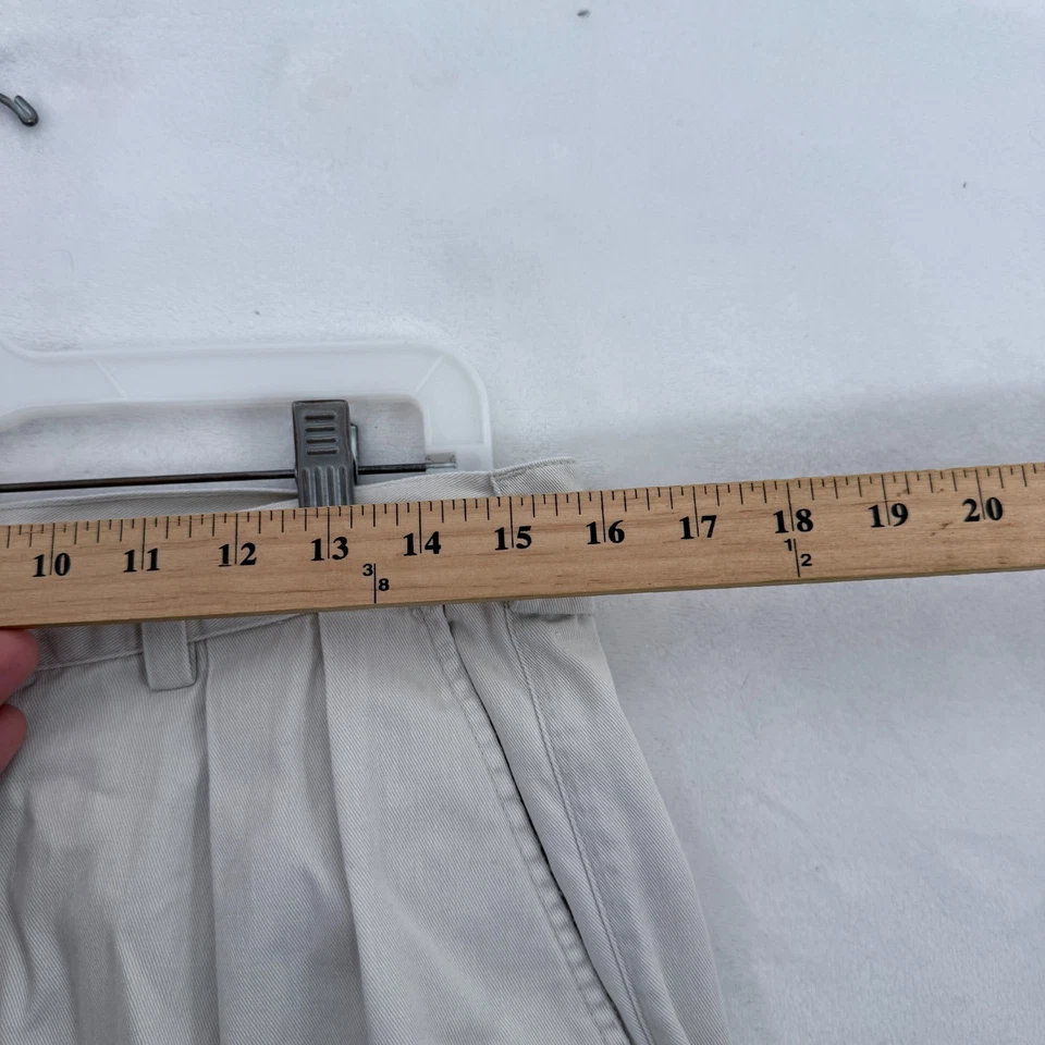 Винтажные мужские шорты Polo Ralph Lauren Chino 32 бежевые со складками спереди сделано в США - Изображение 4 из 4