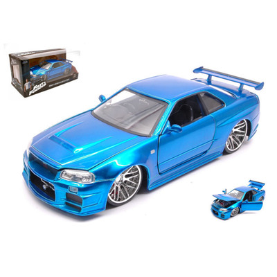 BRIAN'S NISSAN SKYLINE GT-R 2002 FAST & FURIOUS METALLIC BLUE 1:24 Jada Toys Mov