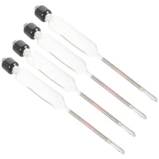 4 Pcs Dairy Density Meter Lab Testing Instrument Hydrometer for Measure