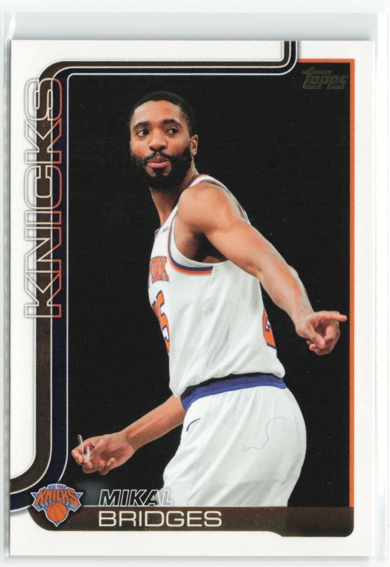 2025-26 Topps Basketball Mikal Bridges #18 Golden Mirror SSP Knicks