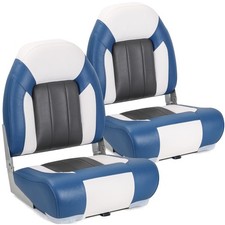 Deluxe Marine High Back Folding Boat Seat,Stainless Steel Screws Included