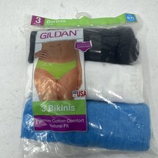 Gilden Women's Premium Cotton Comfort Natural Fit Panties, 3-Pack Size 8/XL