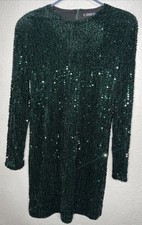 SHEIN Sequin Dress Women Size XL Green