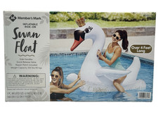 Member's Mark SWAN Novelty Ride-On Pool Float - Swan pool floaty UP TO 200lbs.