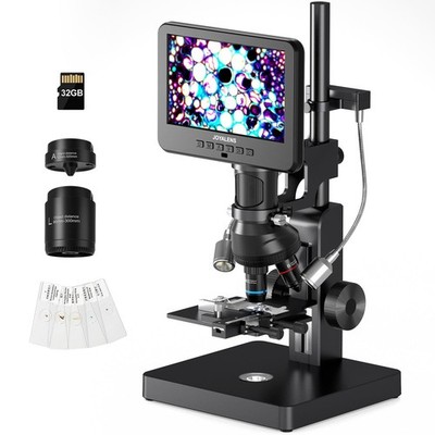 JL266S 5 Lens HDMI Digital Microscope 5000X, 24MP Biological Microscope for A...