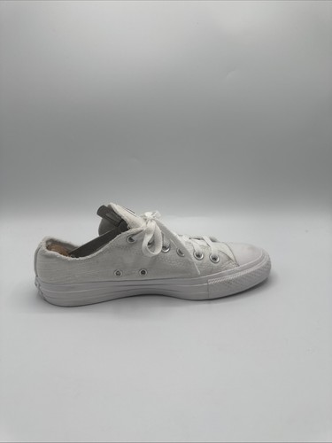 Sneakers basse Converse Chuck Taylor All Star bianche in tela da donna taglia 8 - Foto 11 di 14