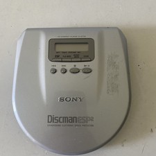 Sony Discman ESP2 Portable Personal CD Player Silver D-E775 Shock Protection