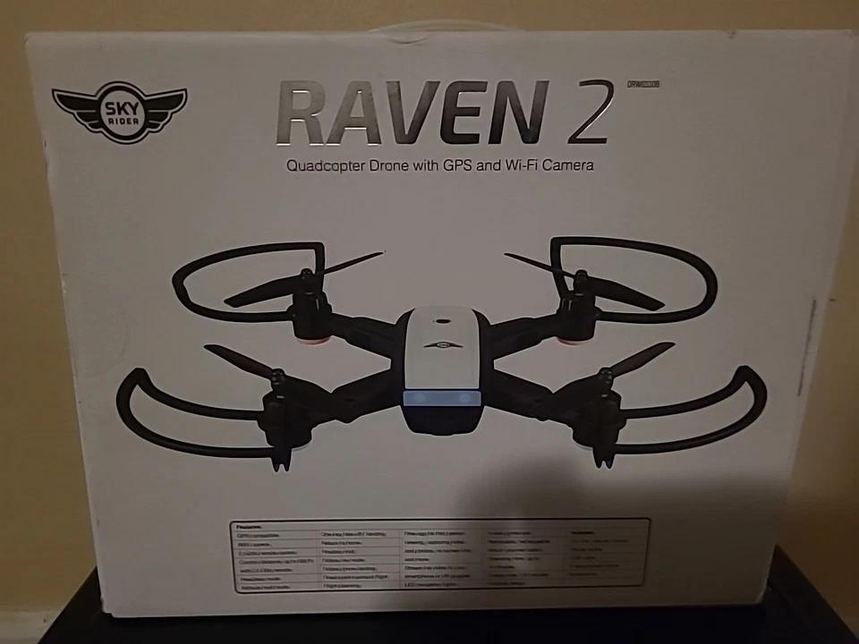 Sky Rider Raven 2 Quadcopter Drone with GPS and WIFI Camera Foldable NEW  - Image 2 of 3