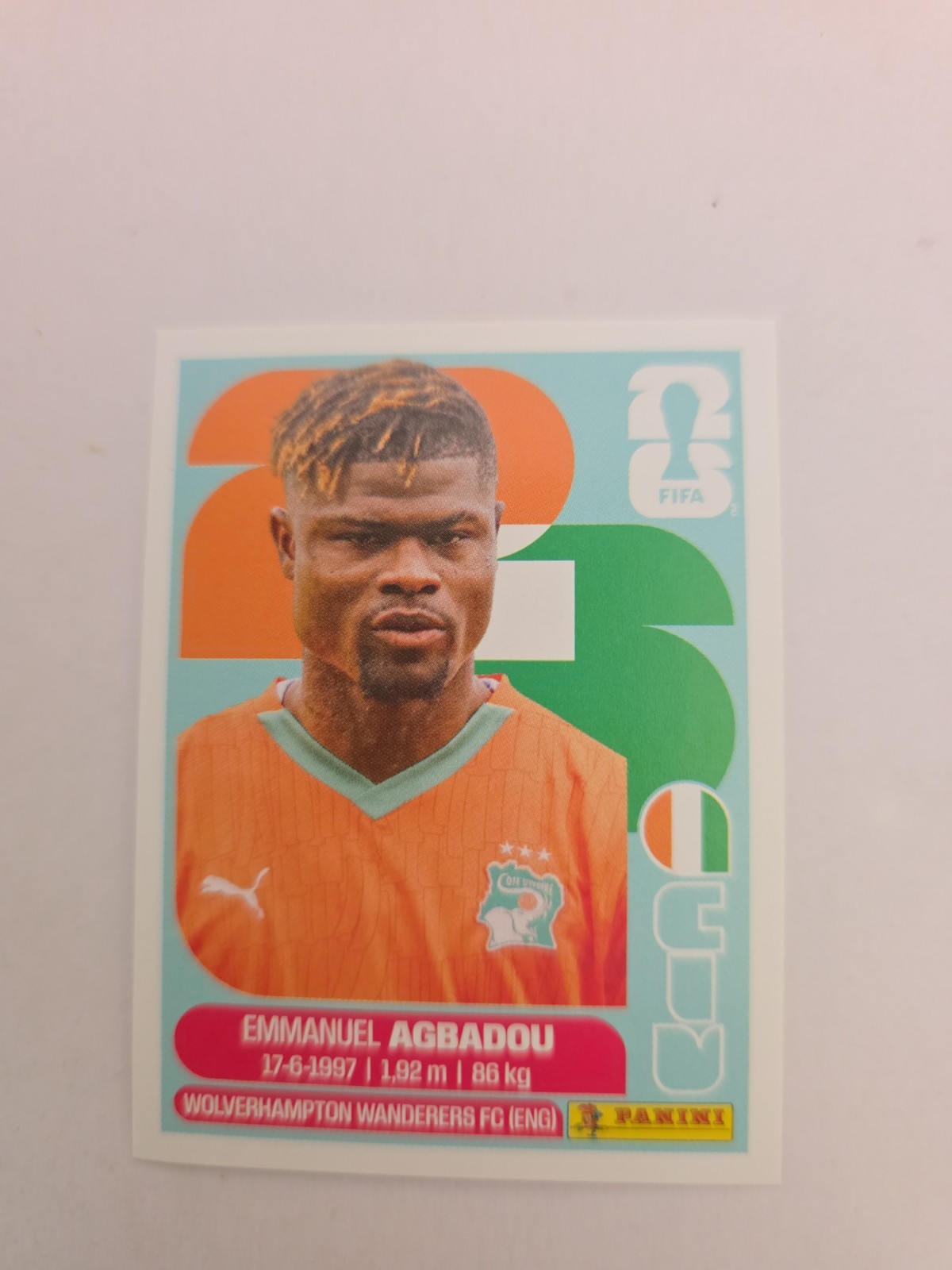 2026 Panini FIFA World Cup Sticker Parallel Emmanuel Agbadou #CIV 8