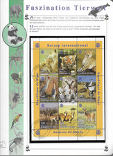 Briefmarken der Tierwelt Afrikas auf 8 Sammlerseiten, gestempelt