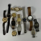 Vintage Lot Of 12 Men's Watches For Parts And Repair - Seiko Timex Bulova Raymon