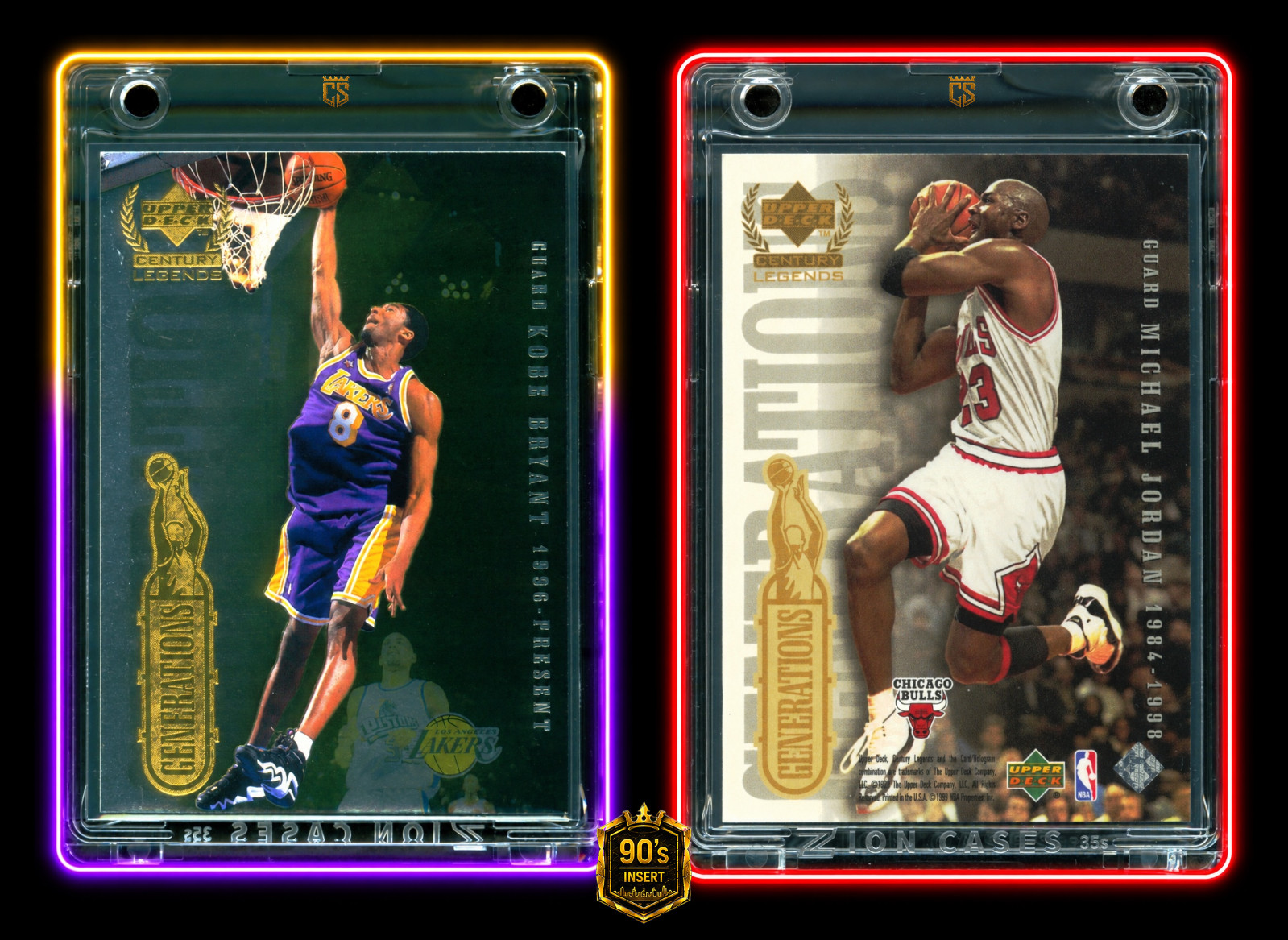 1998-99 Upper Deck UD Century Legends Kobe Bryant Michael Jordan Generations