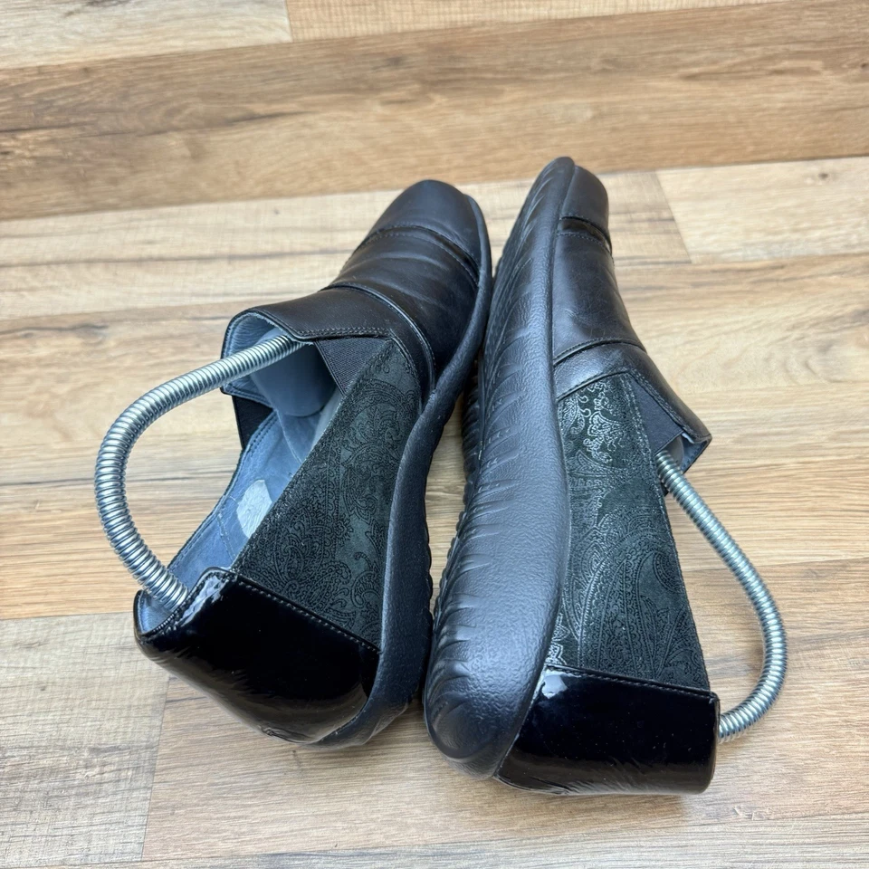 NAOT Miro Mocasines Planos de Cuero Negro EU 40 US 9 Cachemira Dos Tonos Sin Cordones Cómodos Foto 4 de 4