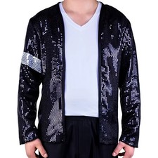 Michael Jackson Billie Jean Sequin Jacket Rare Cosplay Costume MJ Stage Replica