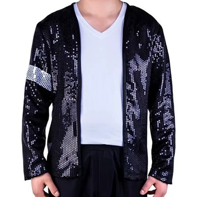 Michael Jackson Billie Jean Sequin Jacket Rare Cosplay Costume MJ Stage Replica