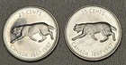2-1967 Canadian Silver Quarter 25 Cents 80% Silver See Pictures