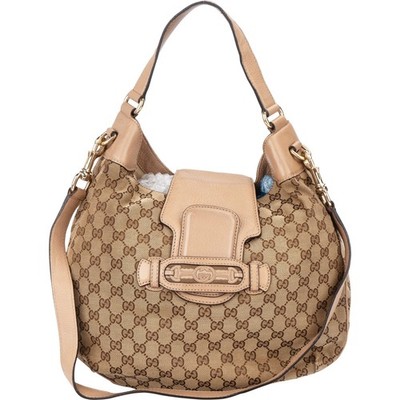 Gucci GG Monogram Horsebit Hobo Shoulder Bag Tasche