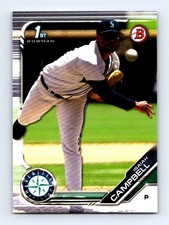 #BD-11 2019 Bowman Draft ) Isaiah Campbell Seattle Mariners