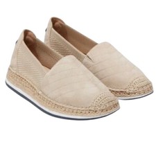  130 NWOB COLE HAAN Cloudfeel Stitchlite Espadrilles Tan Wedge Flats Wmns Sz 9.5