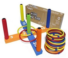 Ring Toss Game for Kids, Indoor  Outdoor Game for Family and BLUE  ORANGE