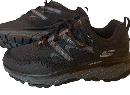 SKECHERS Herren 9 Outdoor D'Lux Journey Sport Trail Schuh Neu ohne Karton schwarz Schaumstoff Mesh Wandern