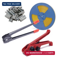 All-in-One Banding Strapping Kit with Poly Strapping Tensioner, 3200" PP Band, 1
