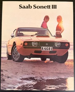 MInt Original! 1972 SAAB Sonett lll Sales Brochure...Not A Reprint!