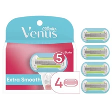 (Lot of 2) Gillette Venus Extra Smooth 4 Cartridges with 5 Blades