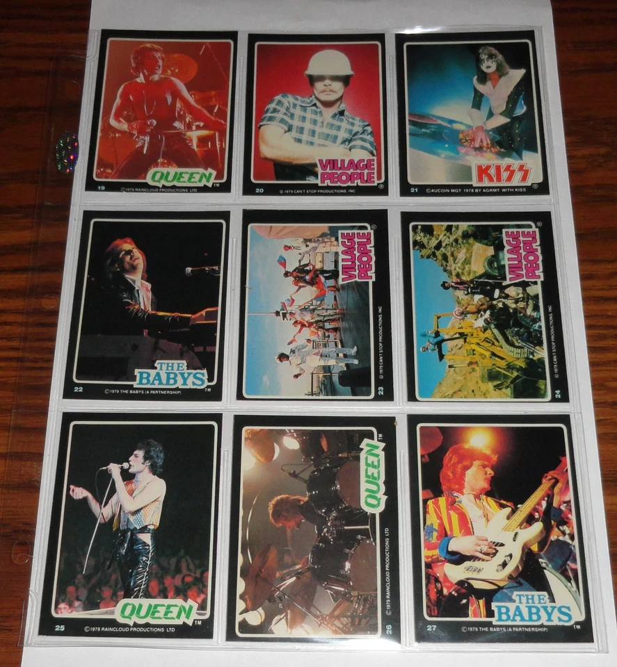 1979 Donruss ROCK STARS (Queen Kiss Village People Babys) Complete 66 Card Set - Image 3 of 4