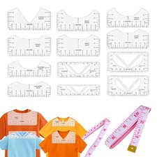 12 St&uuml;ck T-Shirt Ausrichtungslineal,T-Shirt Zentrierung Werkzeug T-Shirt