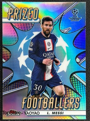 2022-23 Topps Finest UEFA LIONEL MESSI Refractor Prized Footballers #PF-9