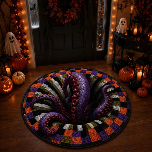 Halloween Vortex Rug 3D Illusion Skeleton Pumpkin Gothic Area Carpet ...