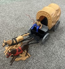 TIMPO  REF 273 WILD WEST PRARIE CHUCK WAGON WITH X 2 HORSES X 1 FIGURE 