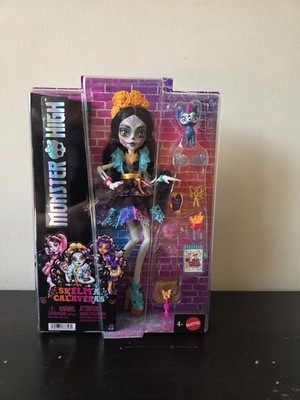 Monster High Skelita Calaveras Puppe Day Out Mattel Neu Versiegelt Mit Haustier