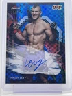 NATAN LEVY 2024 TOPPS FINEST UFC BLUE CHECKERBOARD REFRACTOR AUTO /75 Q1605