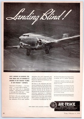 Air-Track Radio Safe Landing System Airplane Instrument 1939 Print Ad