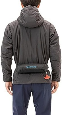 【未使用】SHIMANO RAFT AIR JACKET ブラック/ブルー Shimano (SHIMANO) Raft Air Jacket (Compact Type / Inflatable