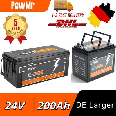 24v 200ah lifepo4 Lithium Batterie 12V 100ah Solarbatterie mit BMS Akku für Boot