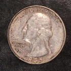 1935-S Silver Washington Quarter Nice Detail - High Quality Scans #E088