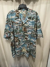 Vintage Paradise found Hawaiian shirt Mens 4XL Fishing Plane