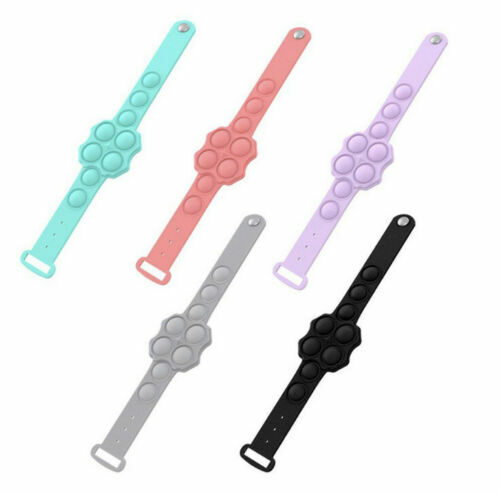 Pop It Fidget toy Wristband Silicone Push Bubble Stress Relief Kids Tiktok Gift - Picture 11 of 94