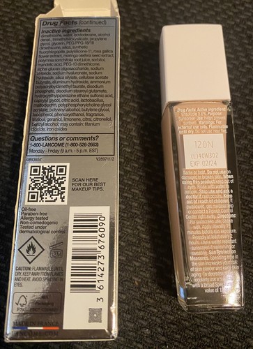 Lancome ~ 120N. Teint Idole Ultra Wear~ Care & Glow. SPF 27. EXP 02/24. NEW - Picture 3 of 3