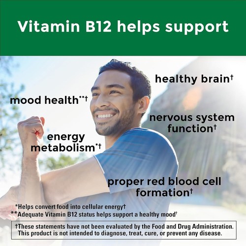 Vitamin B12 1000 mcg, Dietary Supplement For Energy Metabolism Support 160 Time - Picture 3 of 7